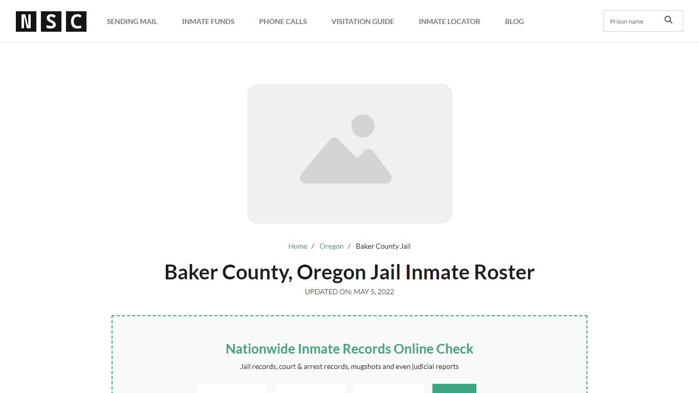 Baker County, Oregon Jail Inmate List