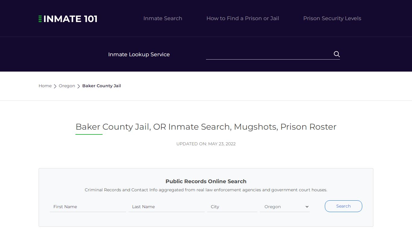 Baker County Jail, OR Inmate Search, Mugshots, Prison Roster